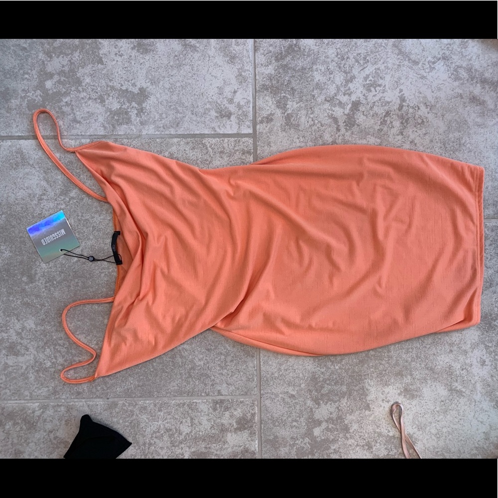 Orange Cowl Neck Dress Brand New!